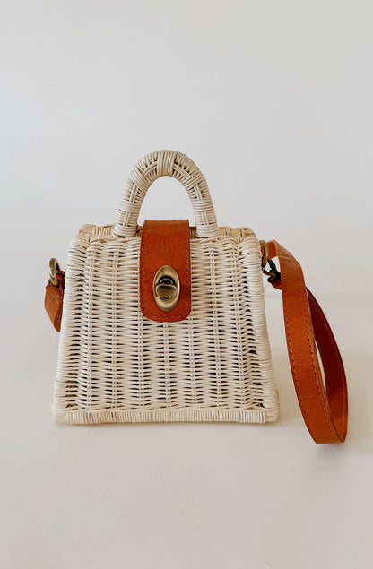 SHORT &amp; SWEET RATTAN TOTE