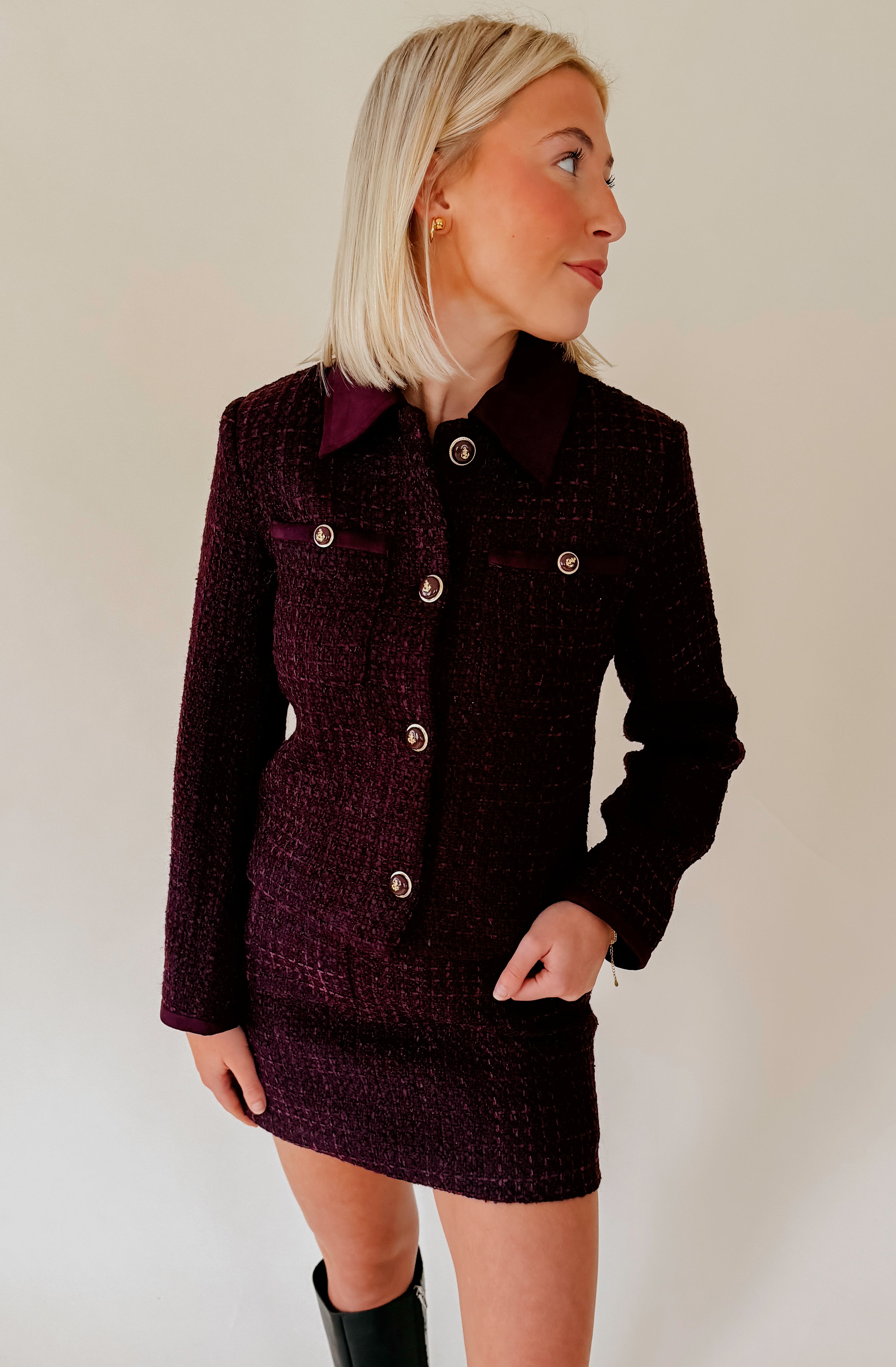 LINE AND DOT CHARLI TWEED JACKET