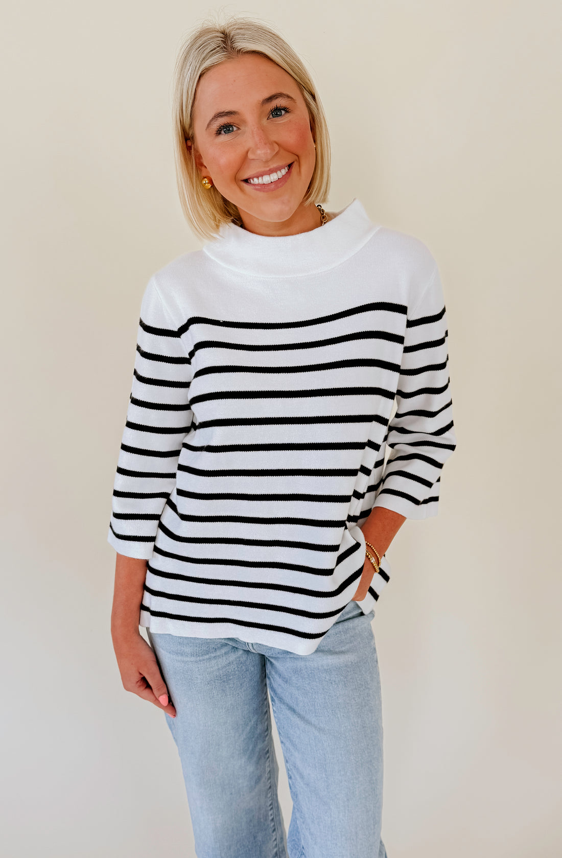 TAKE YOUR TIME MOCK NECK SWEATER