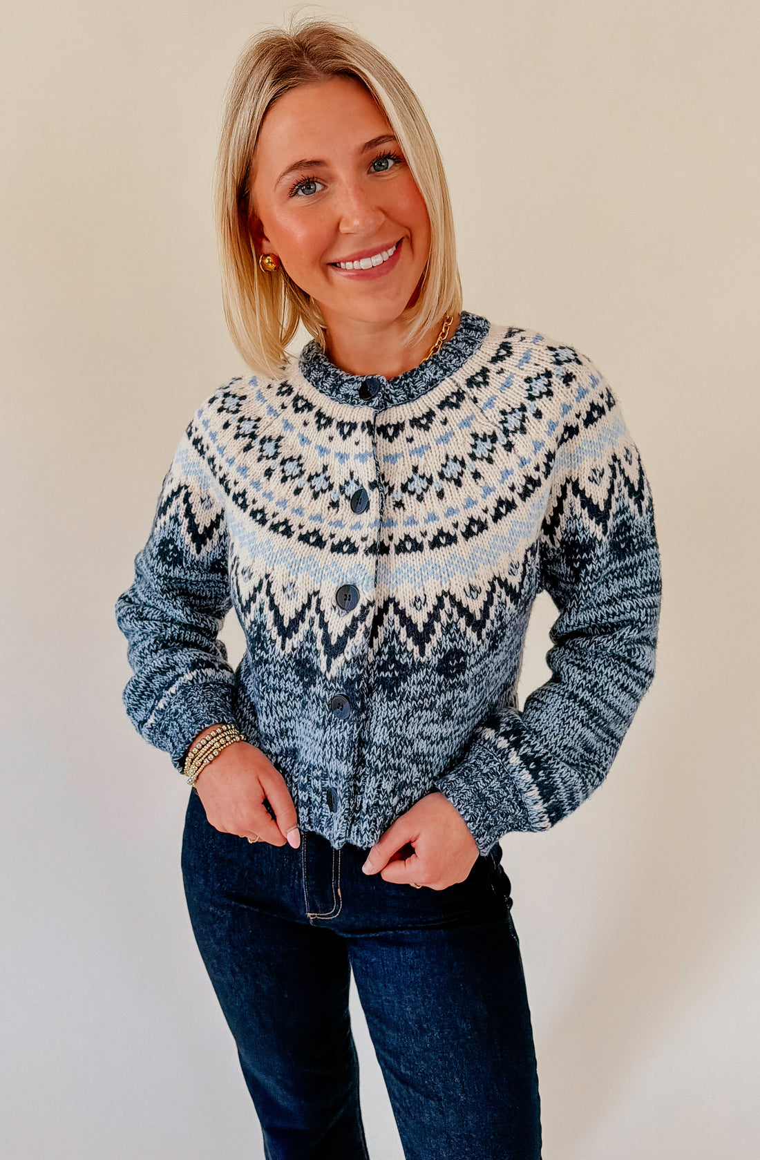 Z SUPPLY NORTH SEA FAIRISLE CARDIGAN