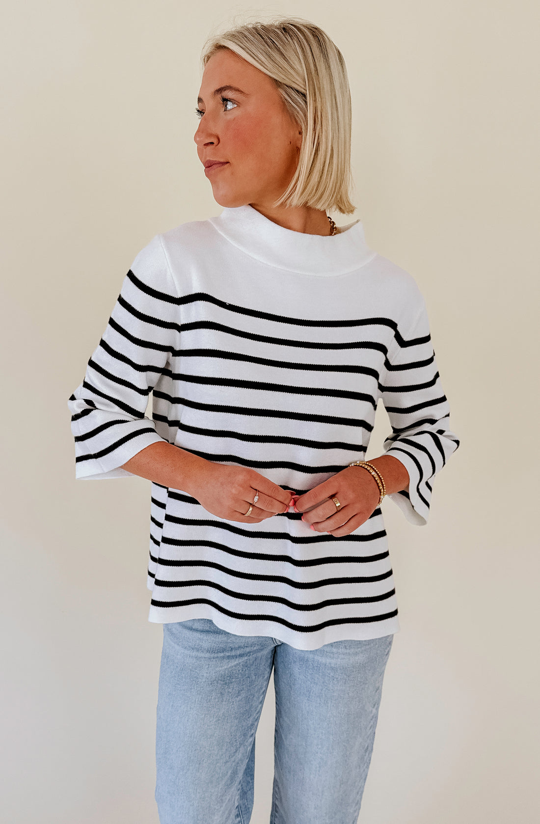 TAKE YOUR TIME MOCK NECK SWEATER