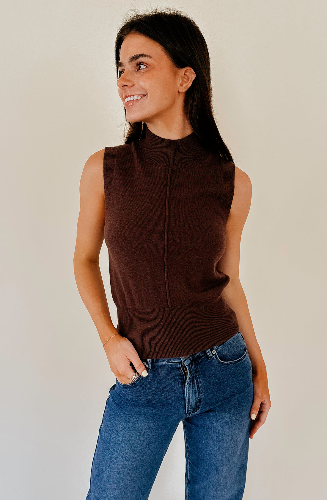 THE BEVERLY MOCK SWEATER TOP
