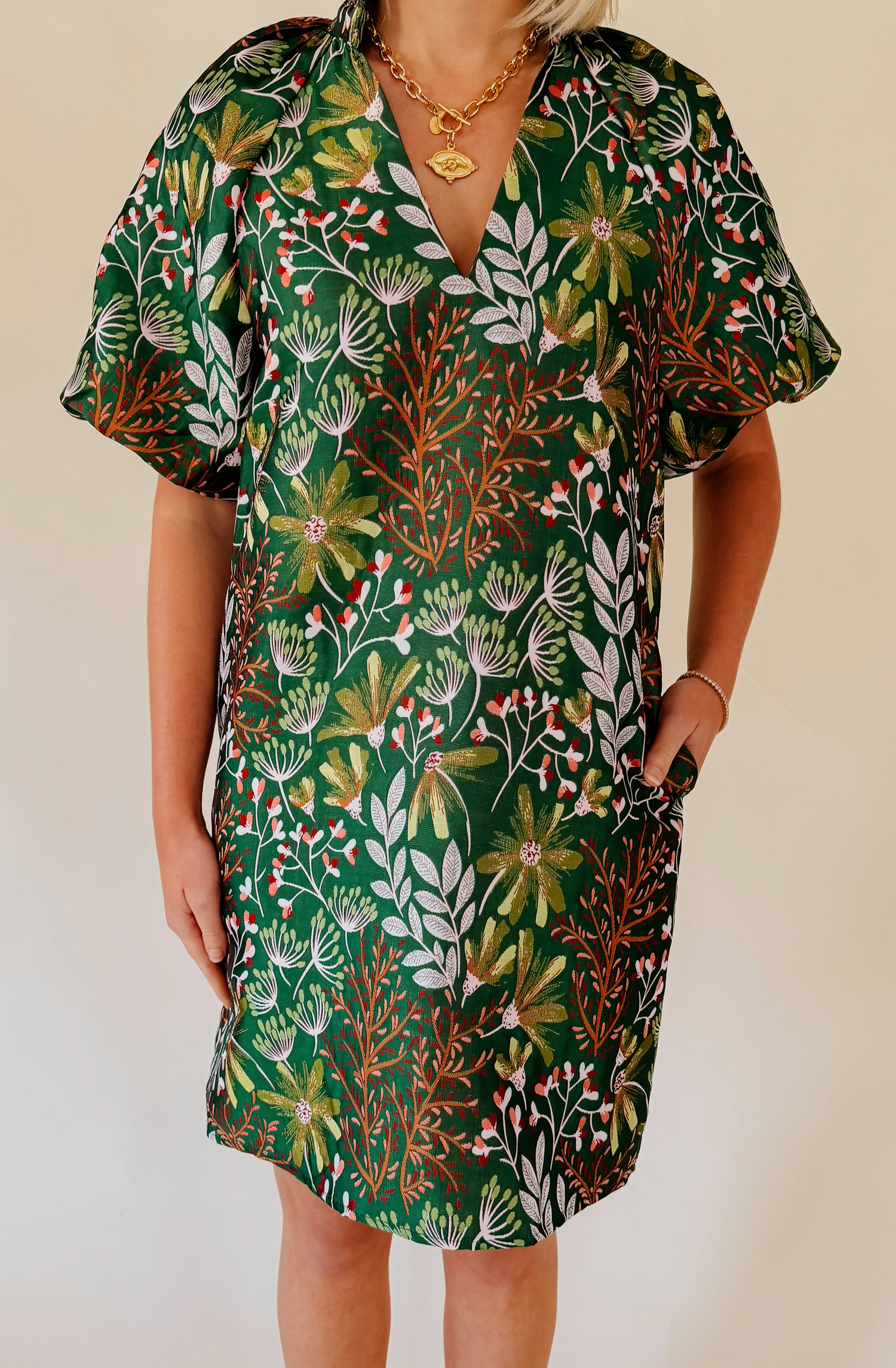 WINTERY MIX JACQUARD DRESS