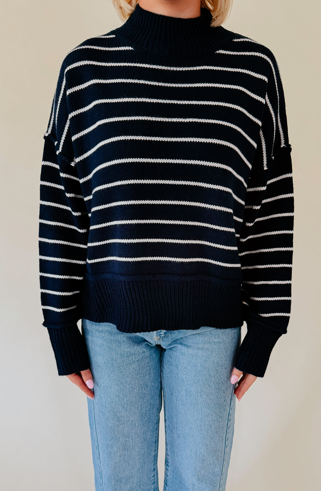 BY THE WAY STRIPED SWEATER