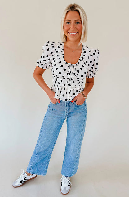 DOTTED LINE BLOUSE