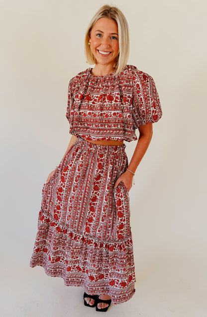 FALL FESTIVITIES MIDI SKIRT