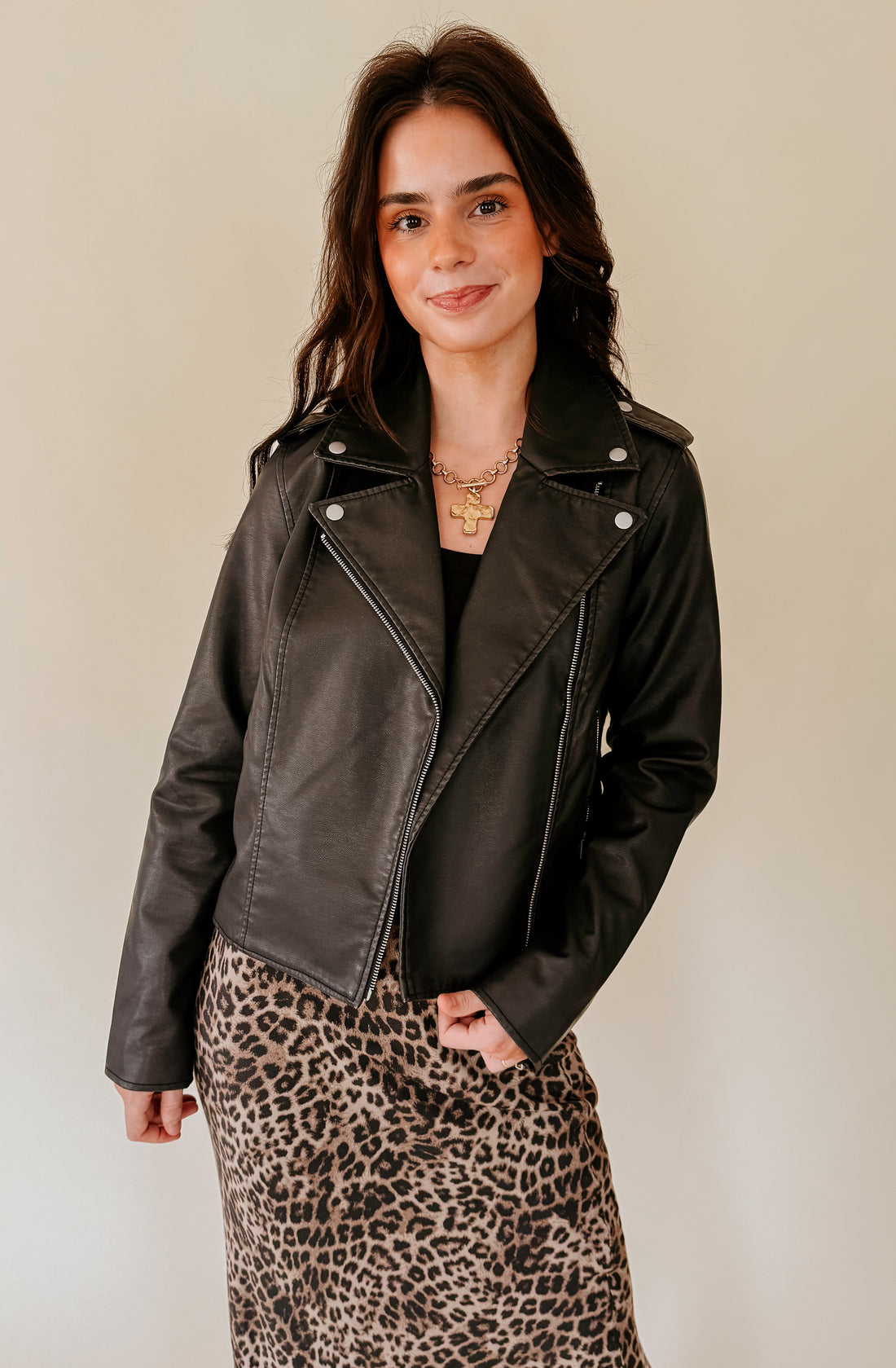 Z SUPPLY ALCHEMY FAUX LEATHER MOTO JACKET