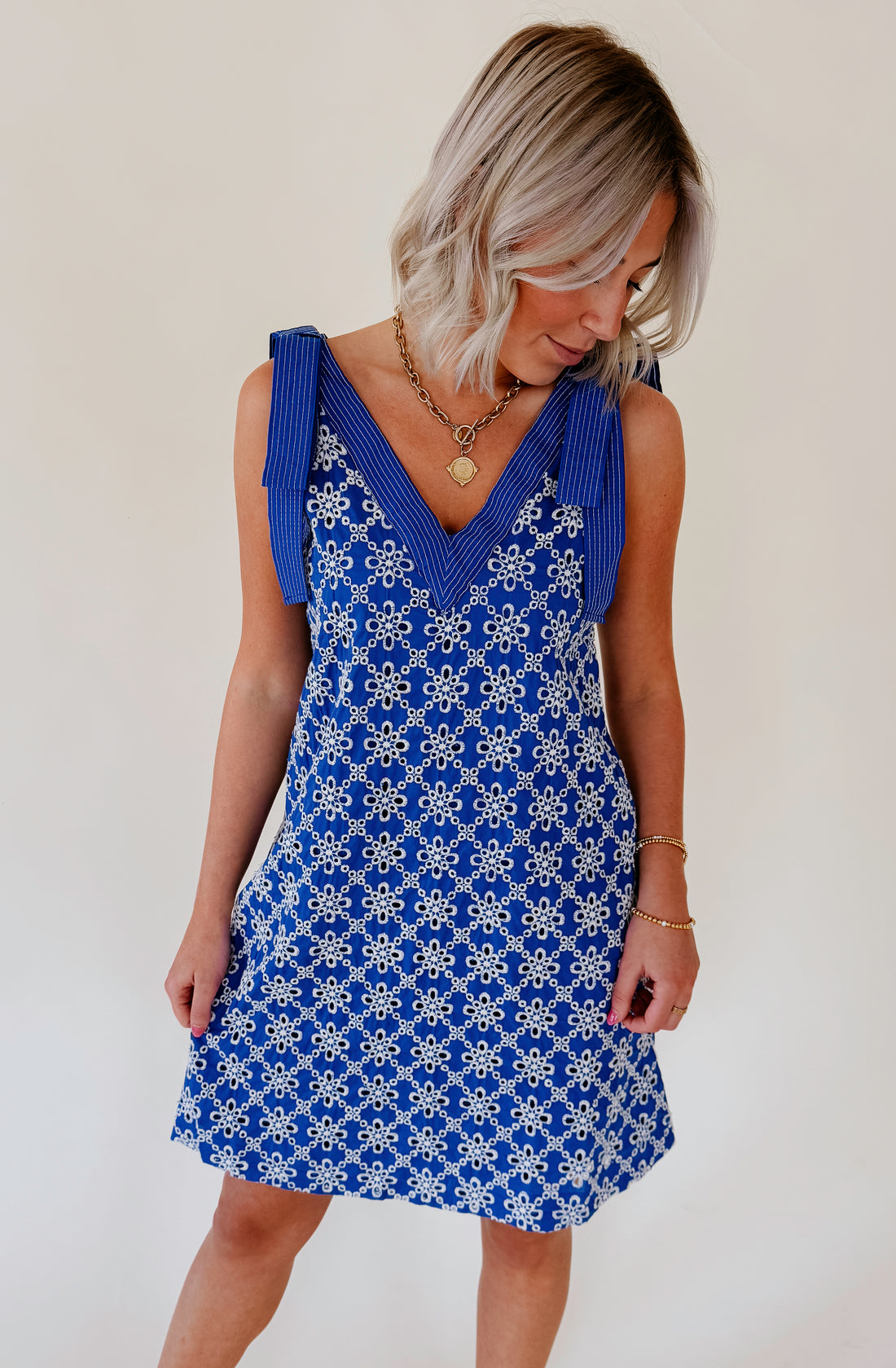 BLUE YOU AWAY SHIFT DRESS