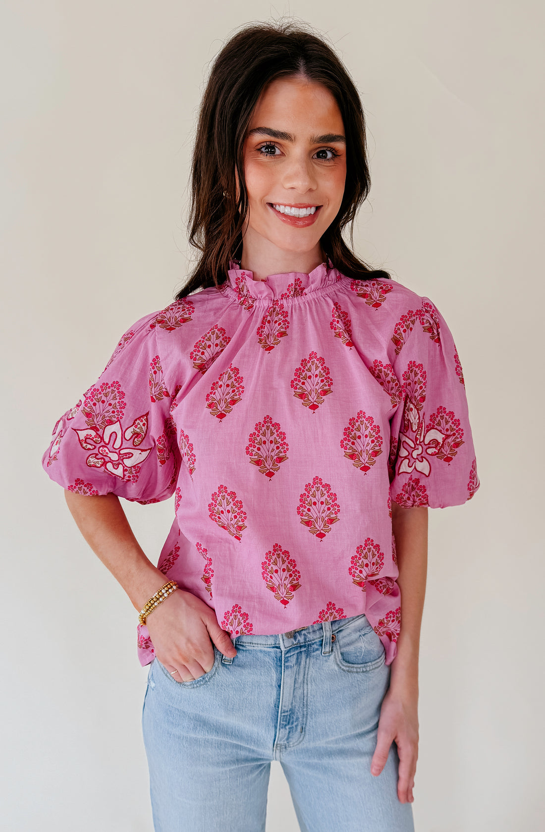 STAYCATION PRINTED BLOUSE