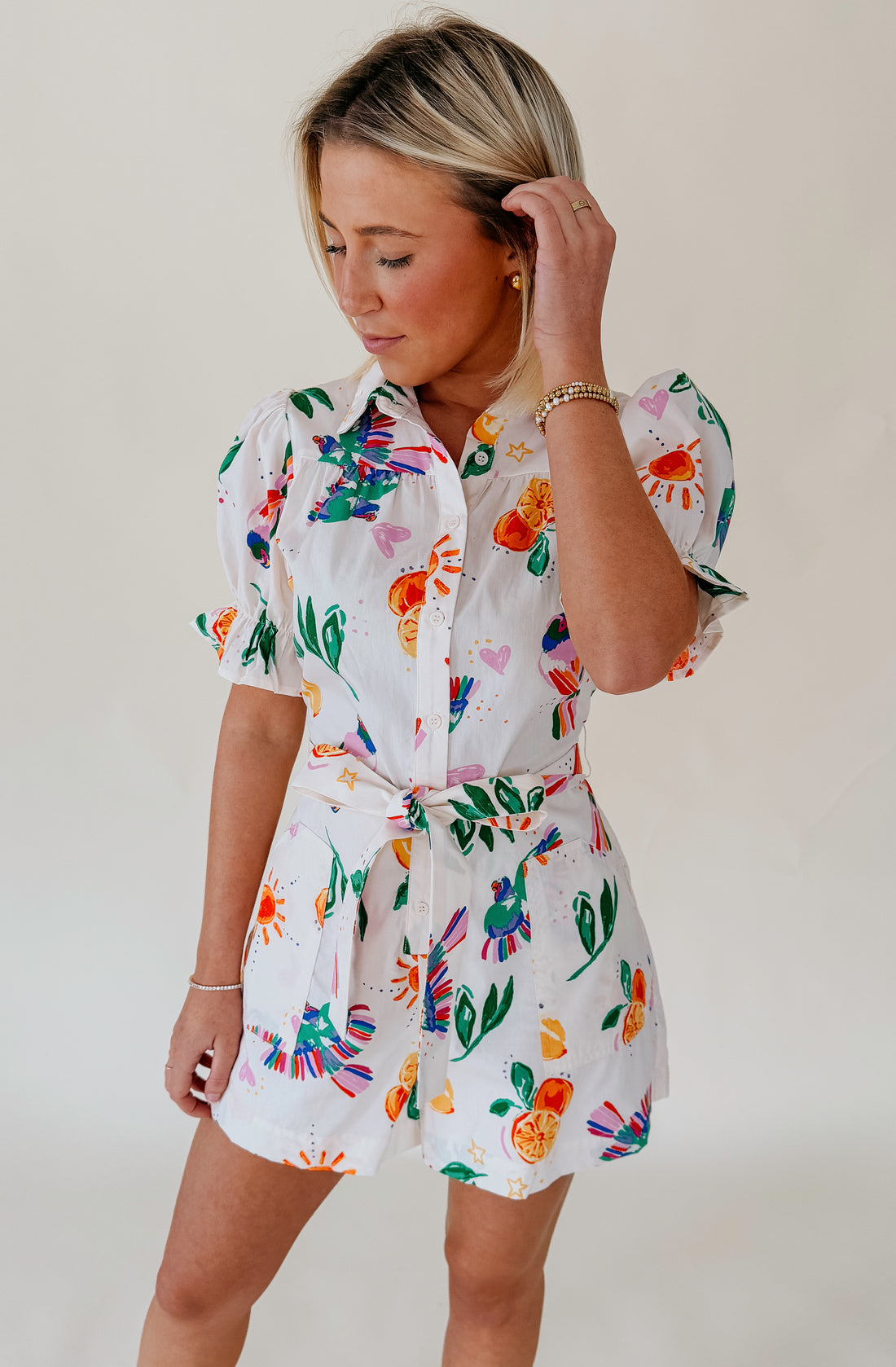 ONE OF A KIND PRINTED ROMPER