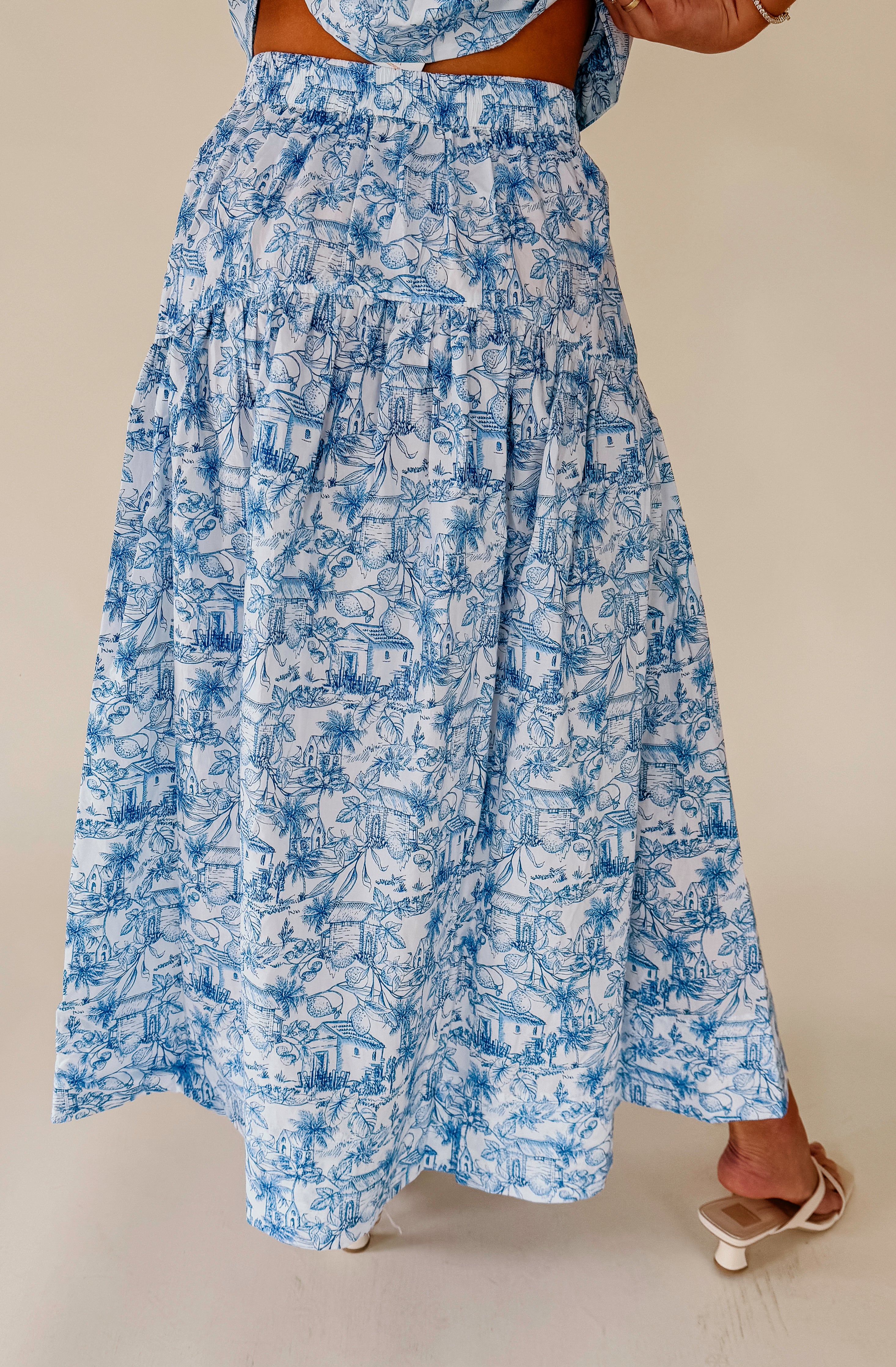 OCEAN VIEW MIDI SKIRT