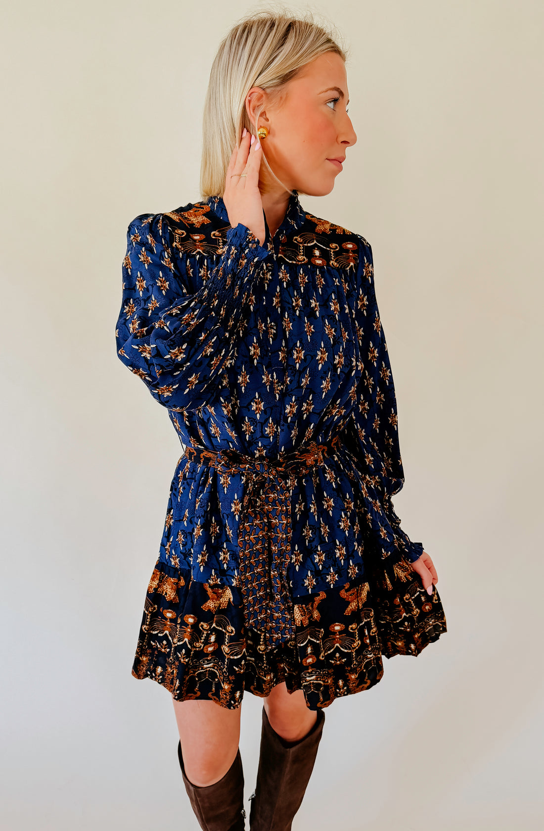 FOR THE LOVE OF FALL PRINTED DRESS