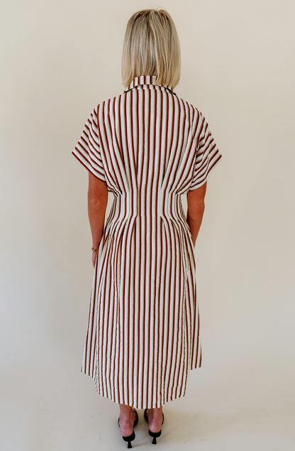 FALL HUES STRIPED MIDI