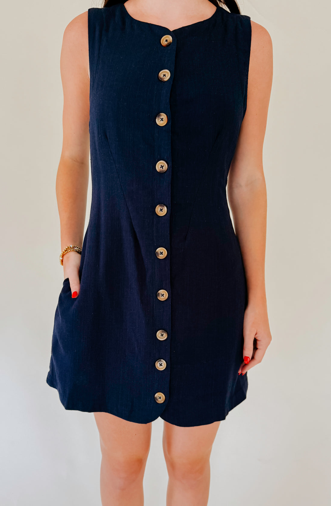 TAKING IT EASY BUTTONED DRESS