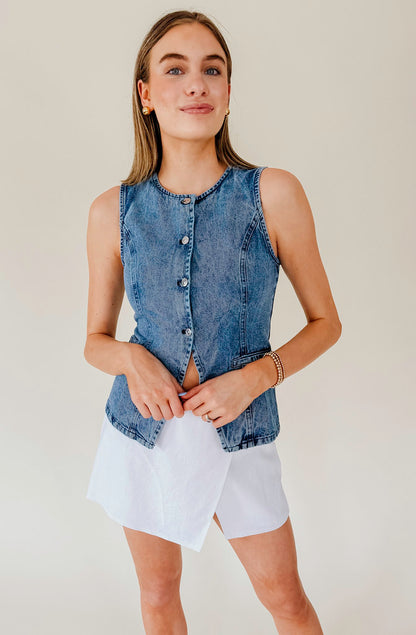 STEVE MADDEN WESLEY DENIM TOP