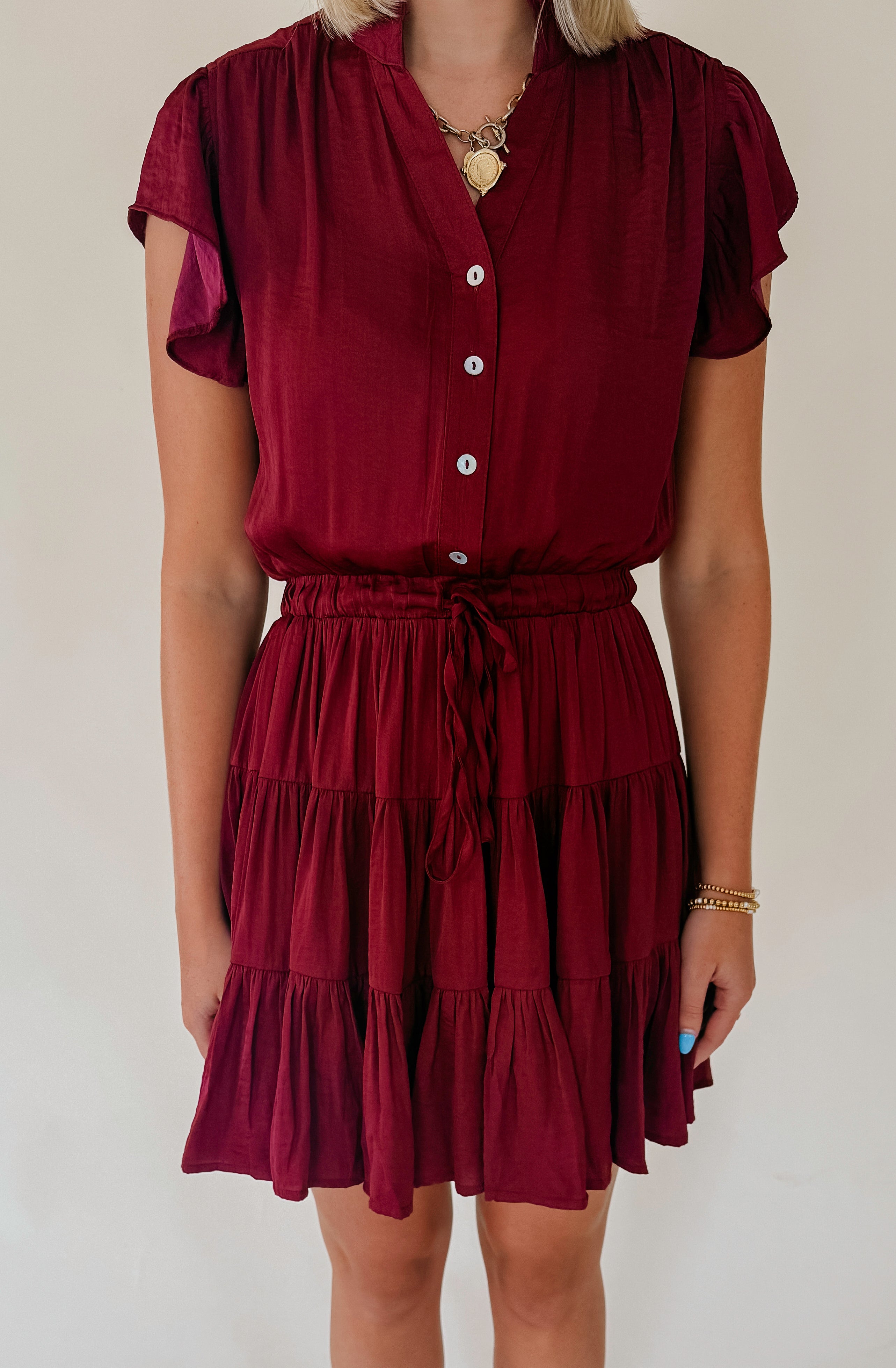 FALL FORWARD BUTTONED DRESS
