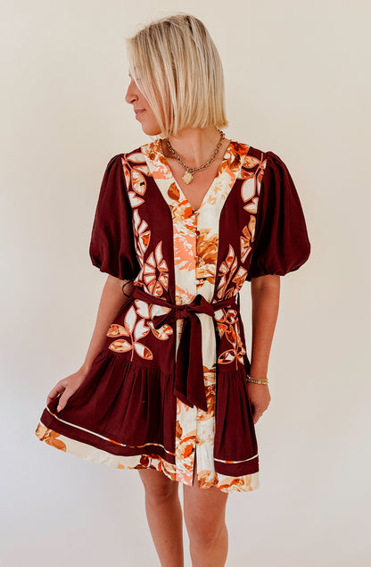 WAY IT GOES PRINTED MINI DRESS