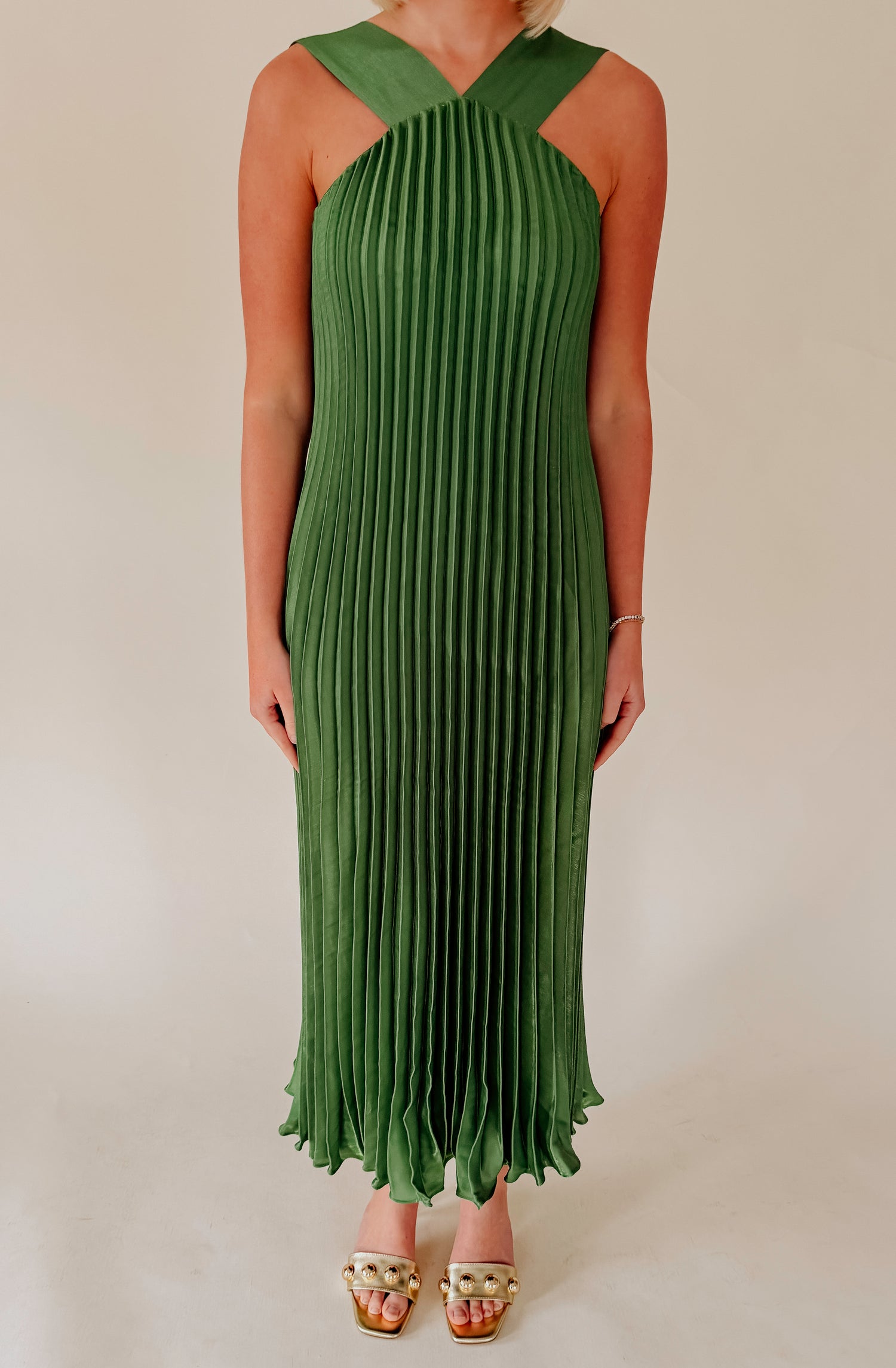 CIEBON MELISA PLEATED DRESS YELLOW / M CIEBON MELISA PLEATED DRESS YELLOW / M