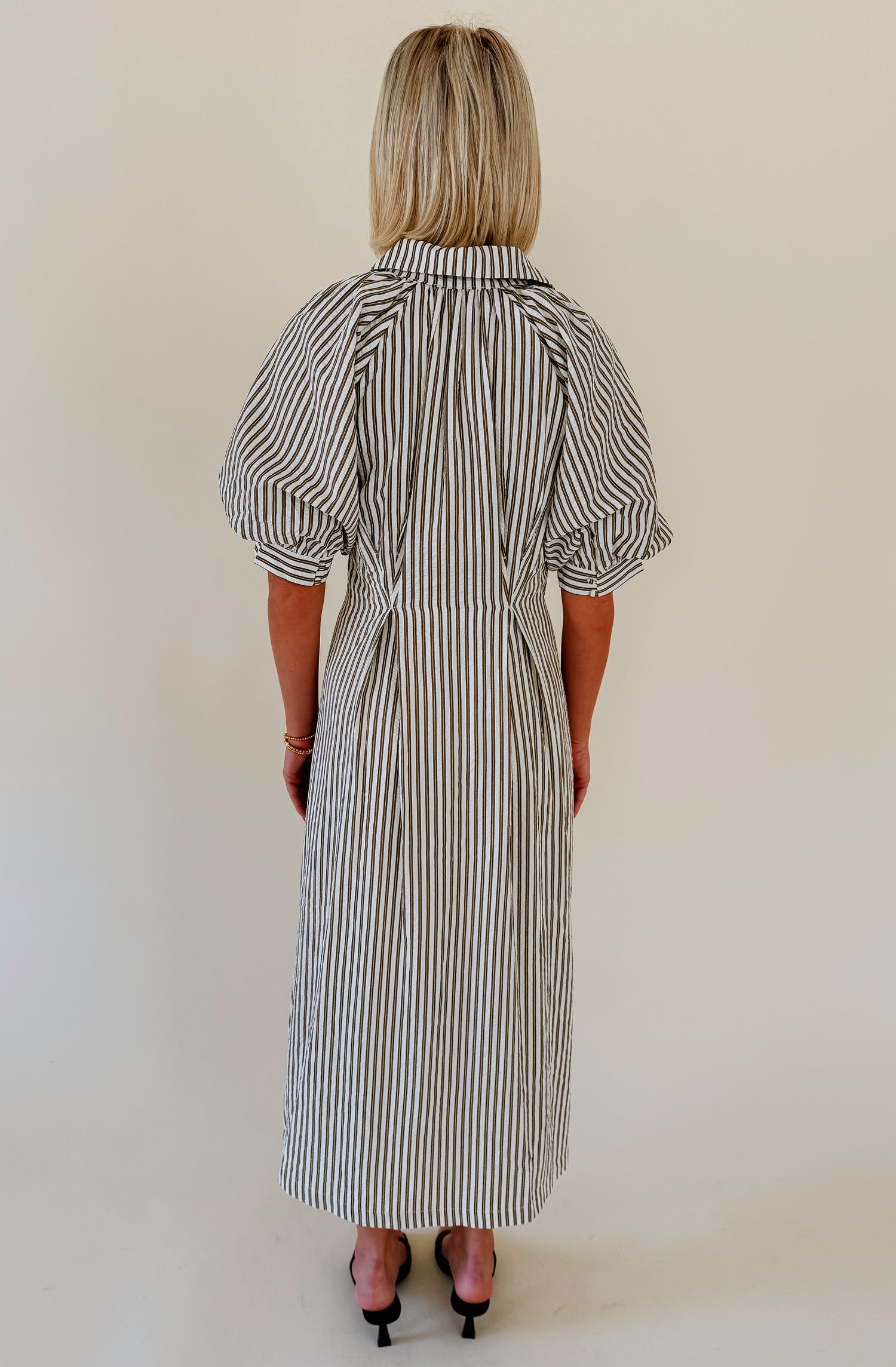 DAY BY DAY STRIPED MIDI