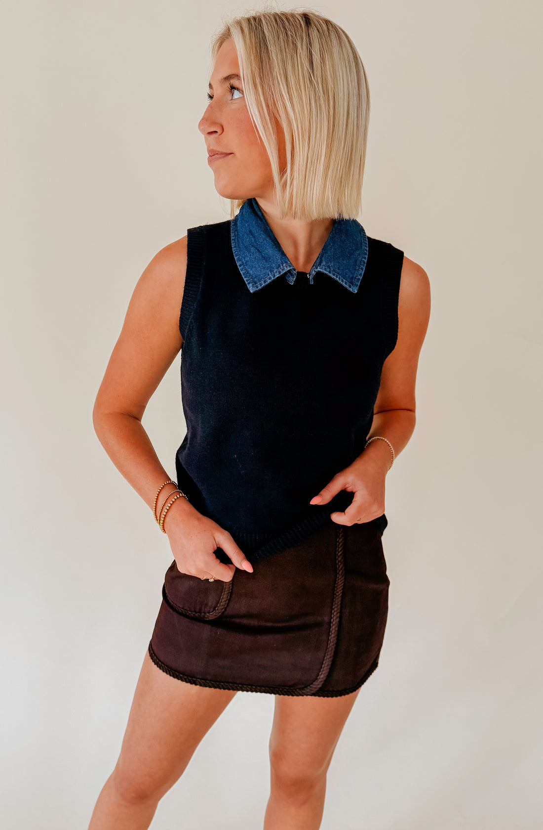 STEVE MADDEN JEANE SWEATER VEST