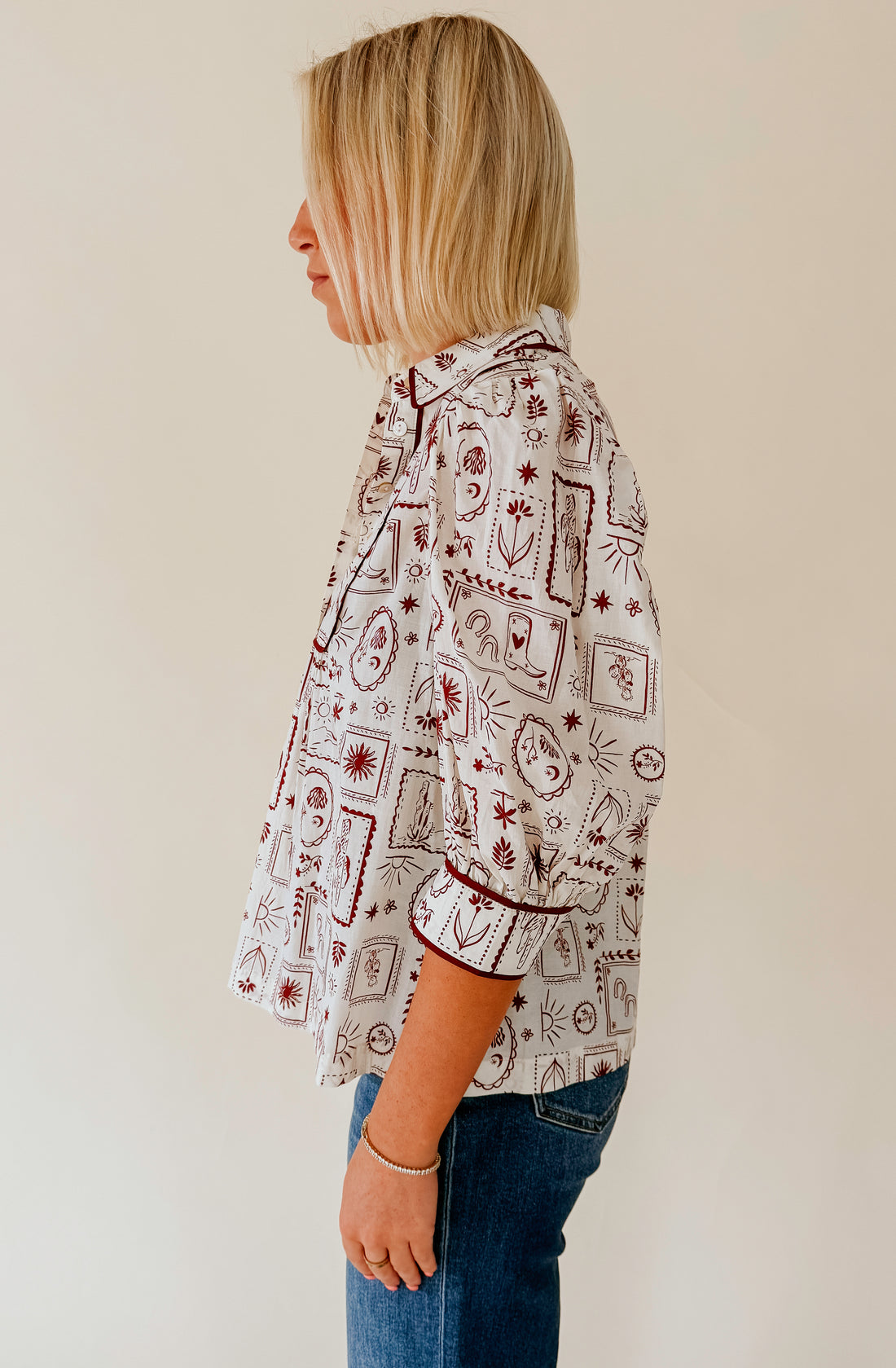 YOUR OWN WAY PRINTED BLOUSE