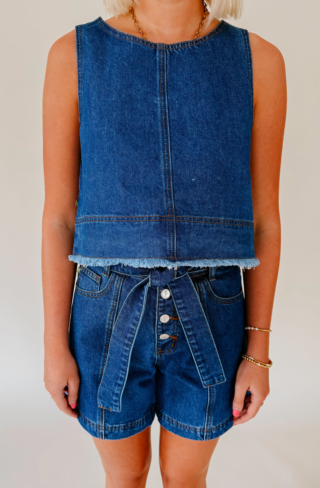 FRNCH DAFNE DENIM TOP