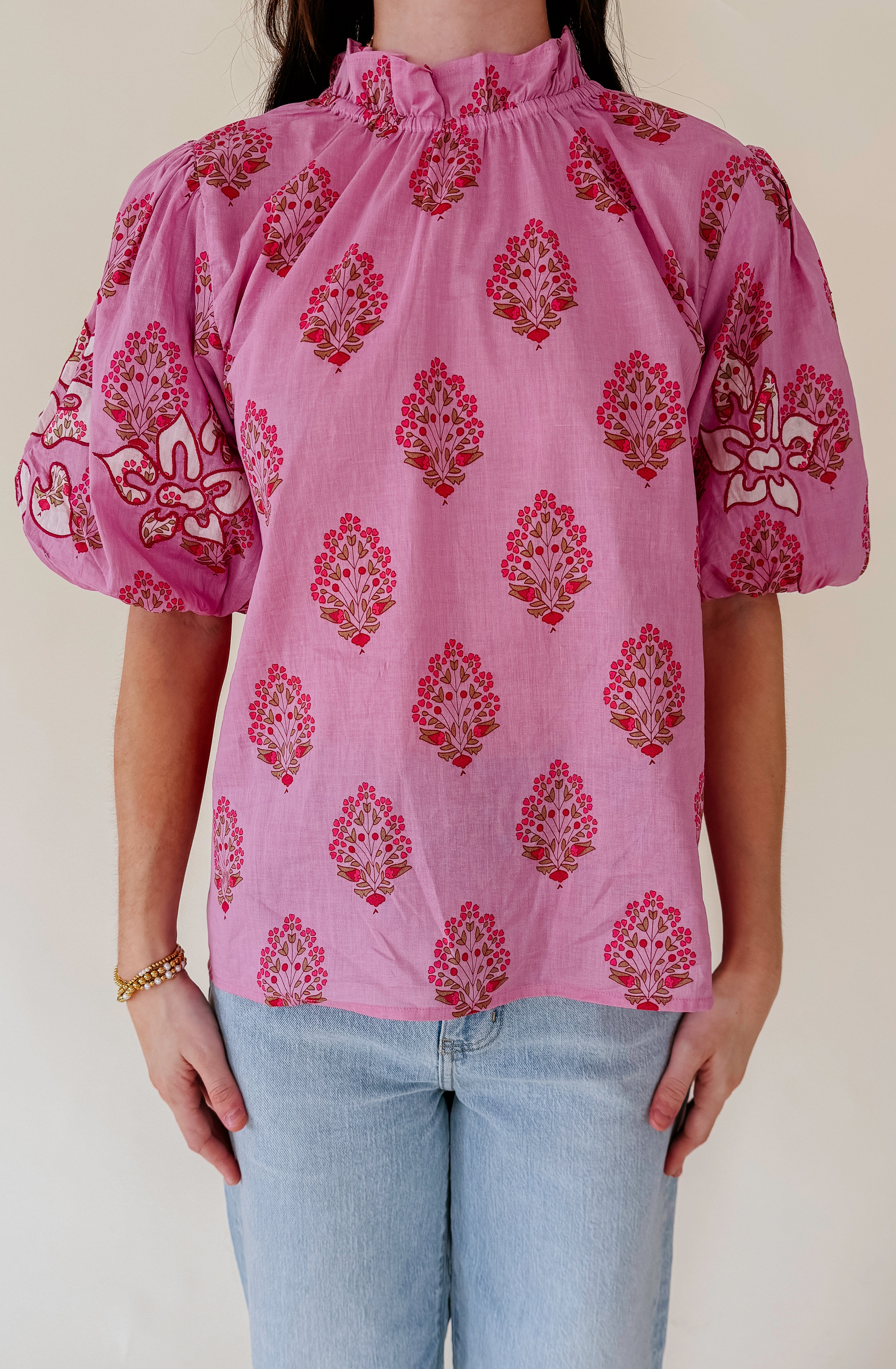 STAYCATION PRINTED BLOUSE