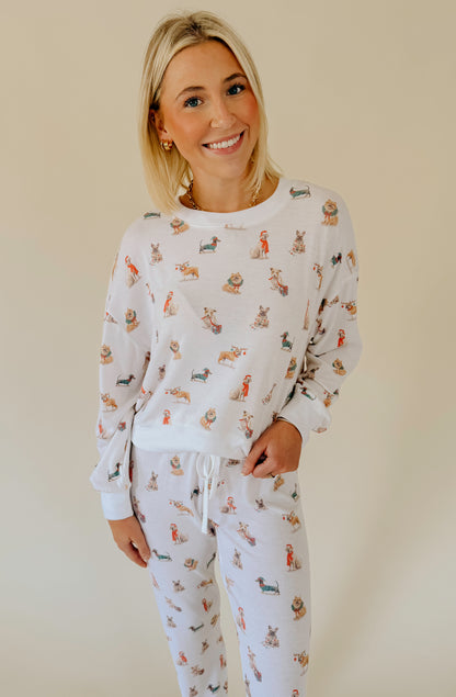 Z SUPPLY COZY UP PUP LONG SLEEVE TOP