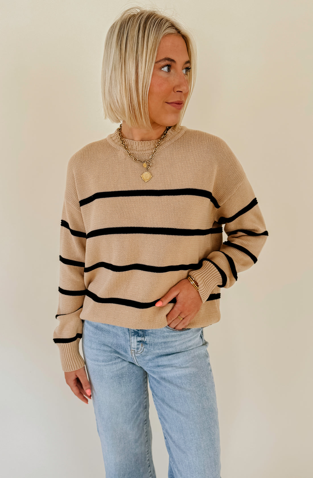 Z SUPPLY BOYFRIEND STRIPED SWEATER
