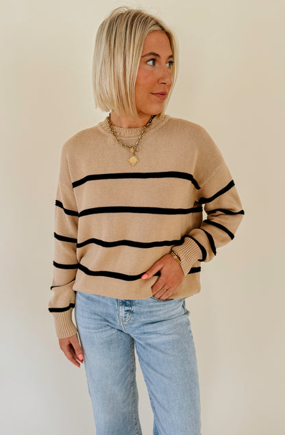 Z SUPPLY BOYFRIEND STRIPED SWEATER