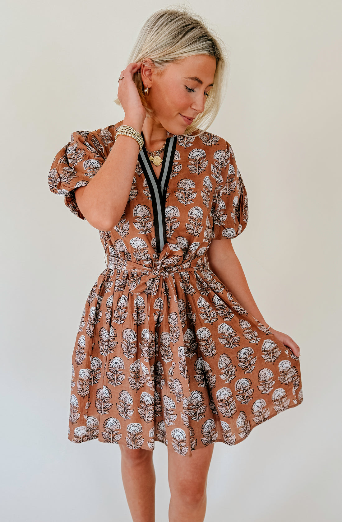 SPICE IT UP FLORAL MINI DRESS