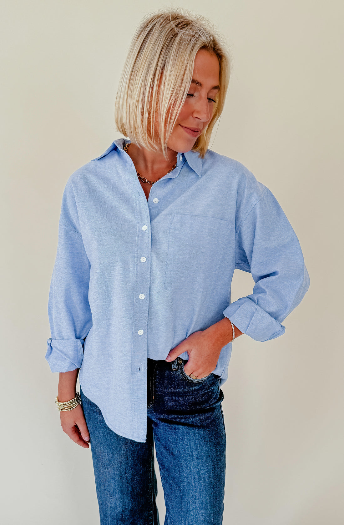 NOT YOUR BOYFRIENDS BUTTON UP