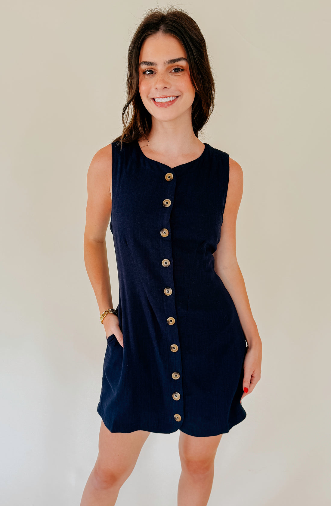 TAKING IT EASY BUTTONED DRESS