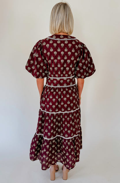 NO QUESTION ABOUT IT FLORAL MIDI DRESS