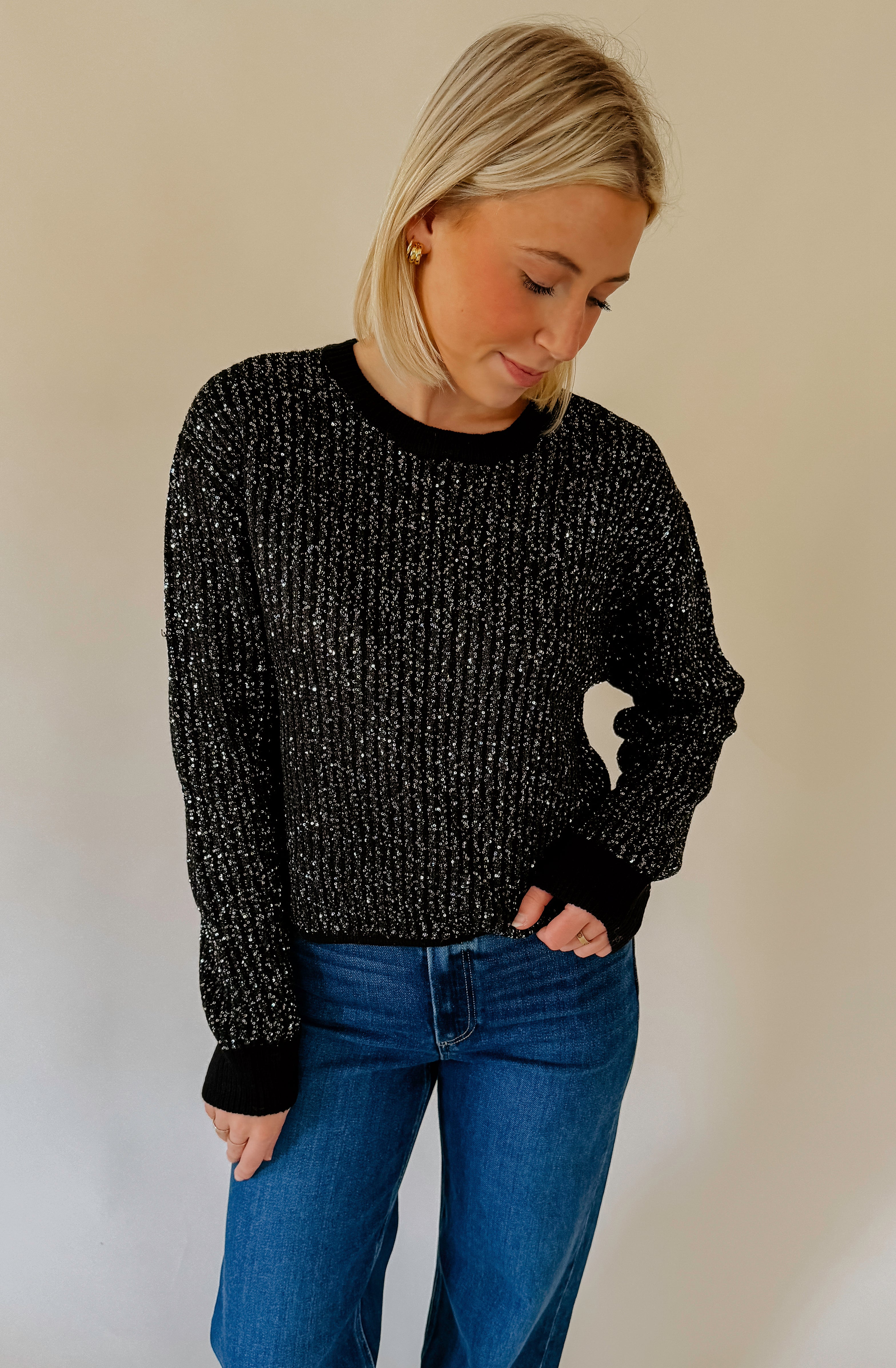 Z SUPPLY GLEAM SEQUIN SWEATER