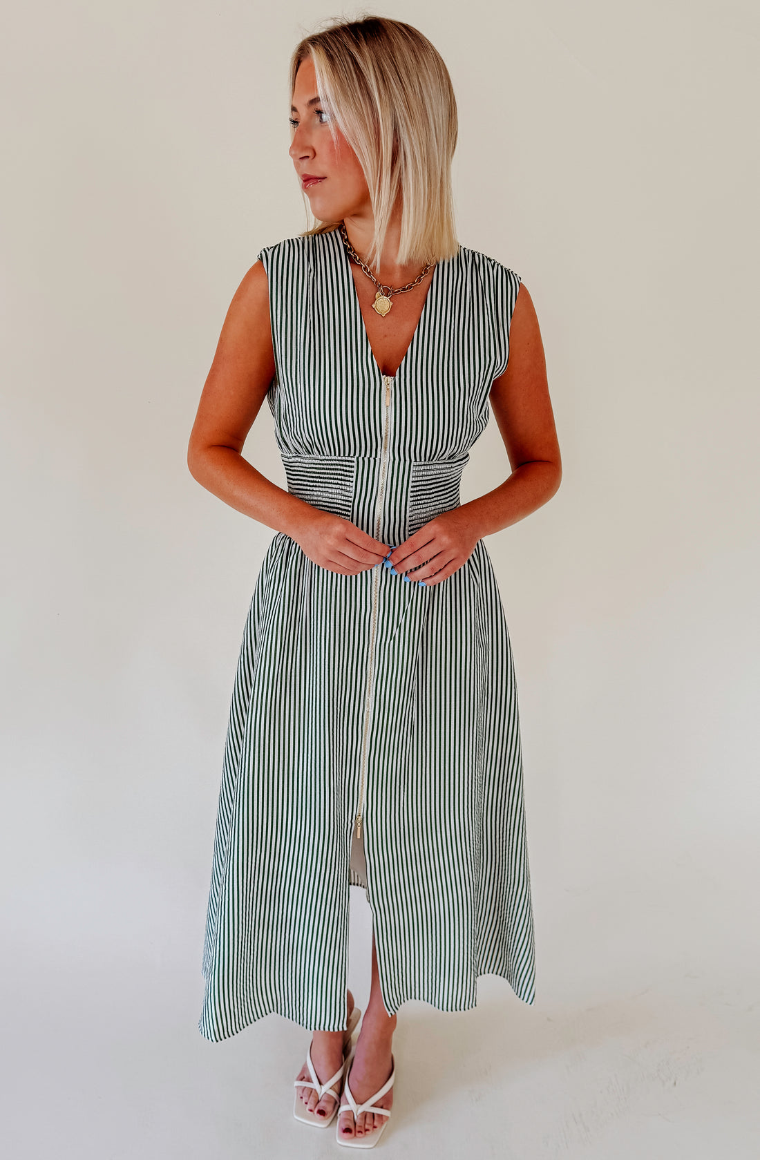 SIMPLE ENOUGH SMOCKED MIDI