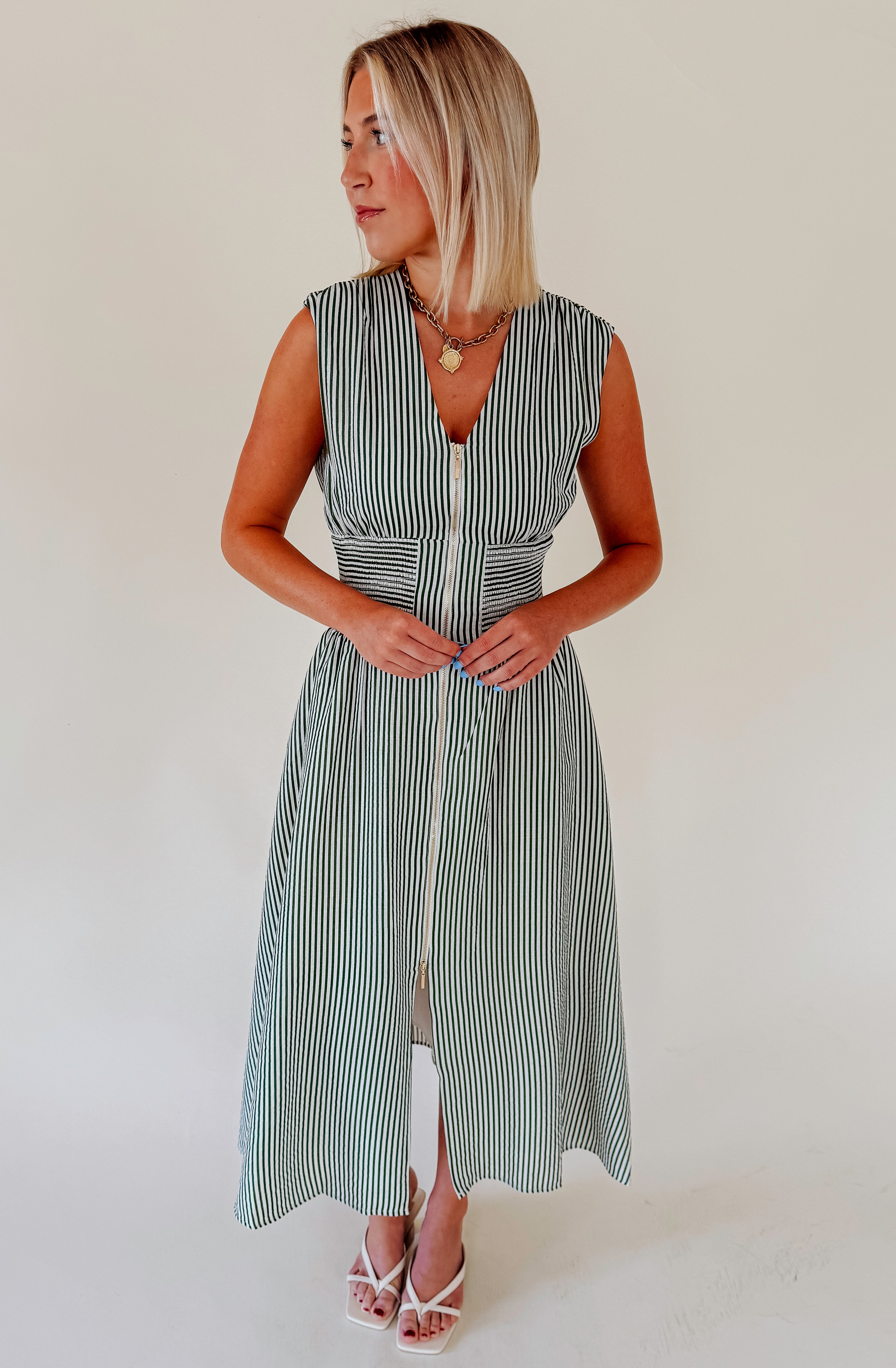 SIMPLE ENOUGH SMOCKED MIDI