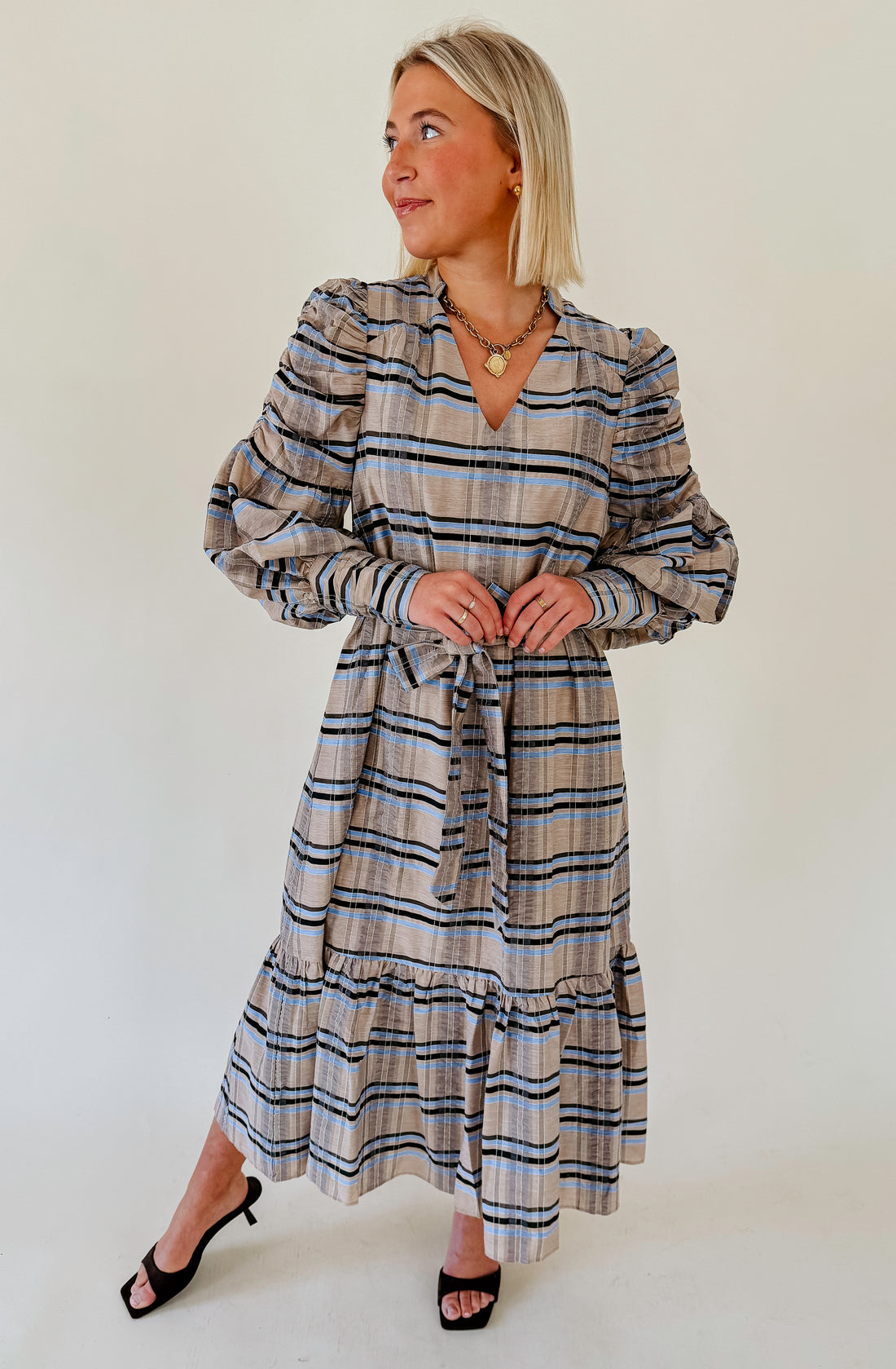 CIEBON MARIYAH PRINTED MAXI DRESS