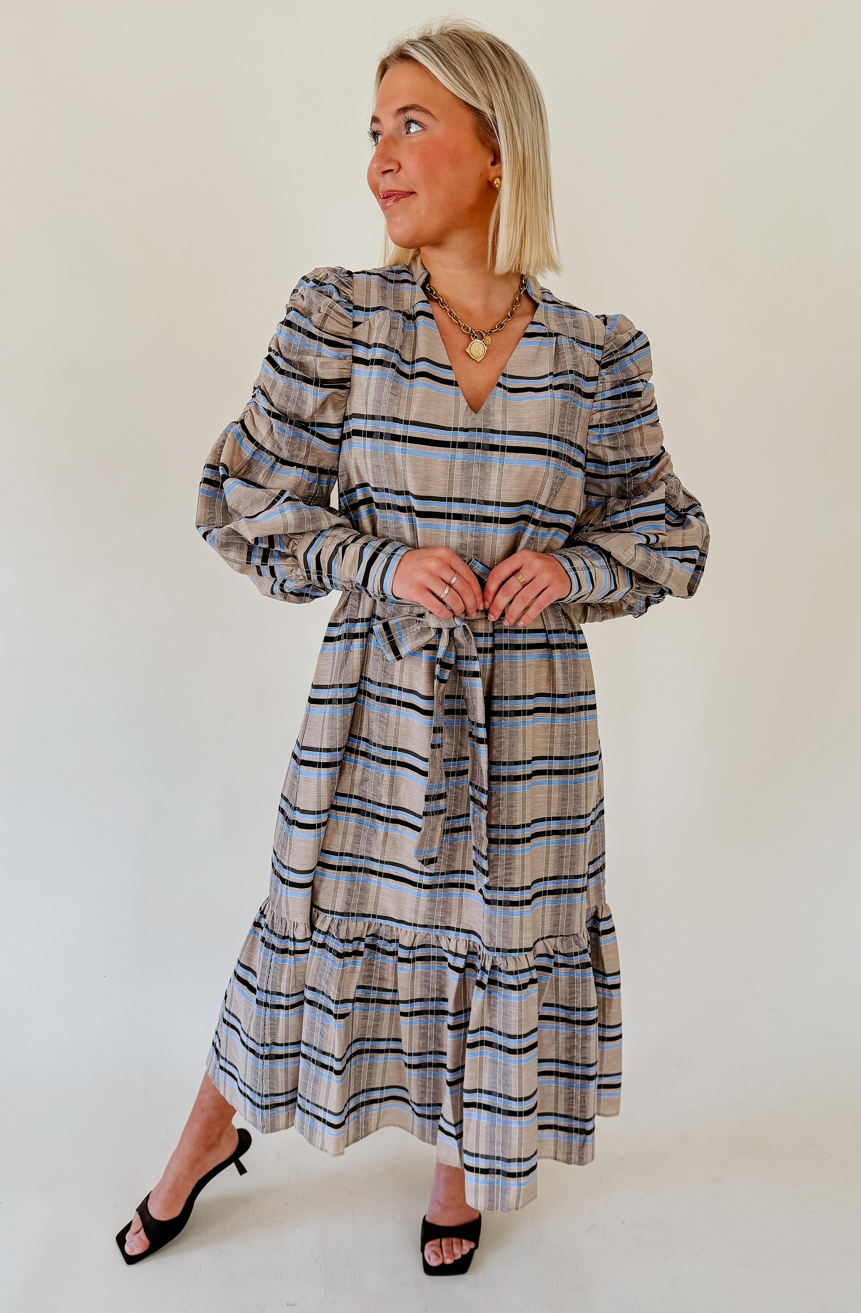CIEBON MARIYAH PRINTED MAXI DRESS