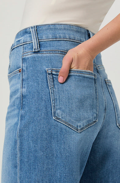 PAIGE ANESSA 31&quot; INCH RAW HEM DENIM