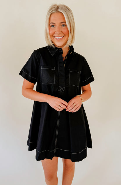 THE ELLA BUTTONED SHIFT DRESS