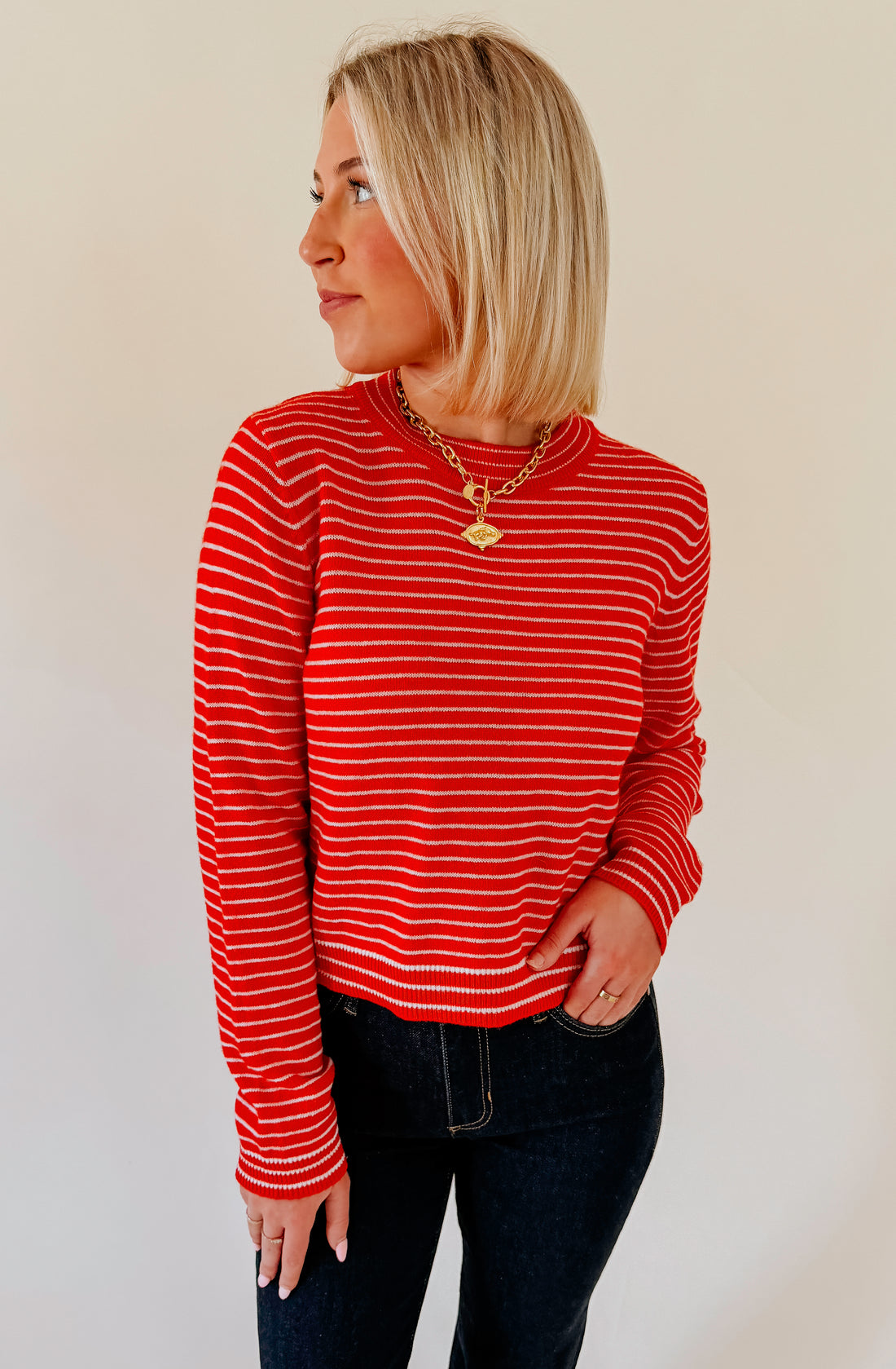 YOU CALLED IT STRIPED SWEATER