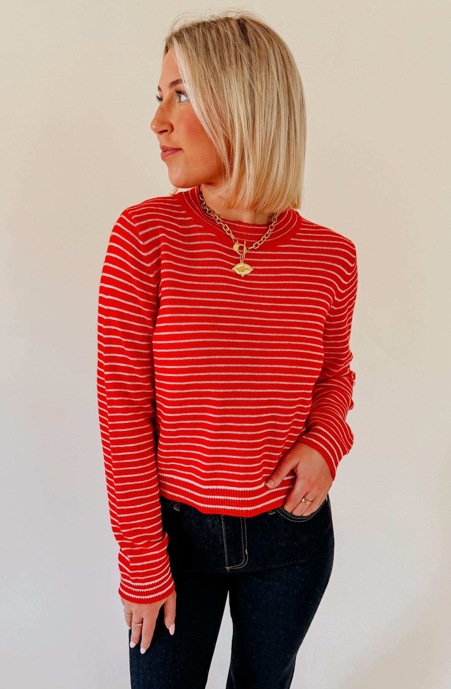 YOU CALLED IT STRIPED SWEATER