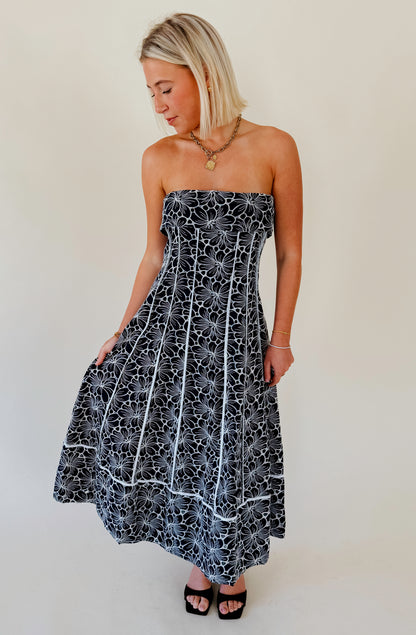 YOU GUESSED IT LACE MIDI DRESS