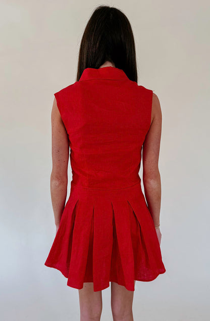 ON THE HILL PLEATED DRESS