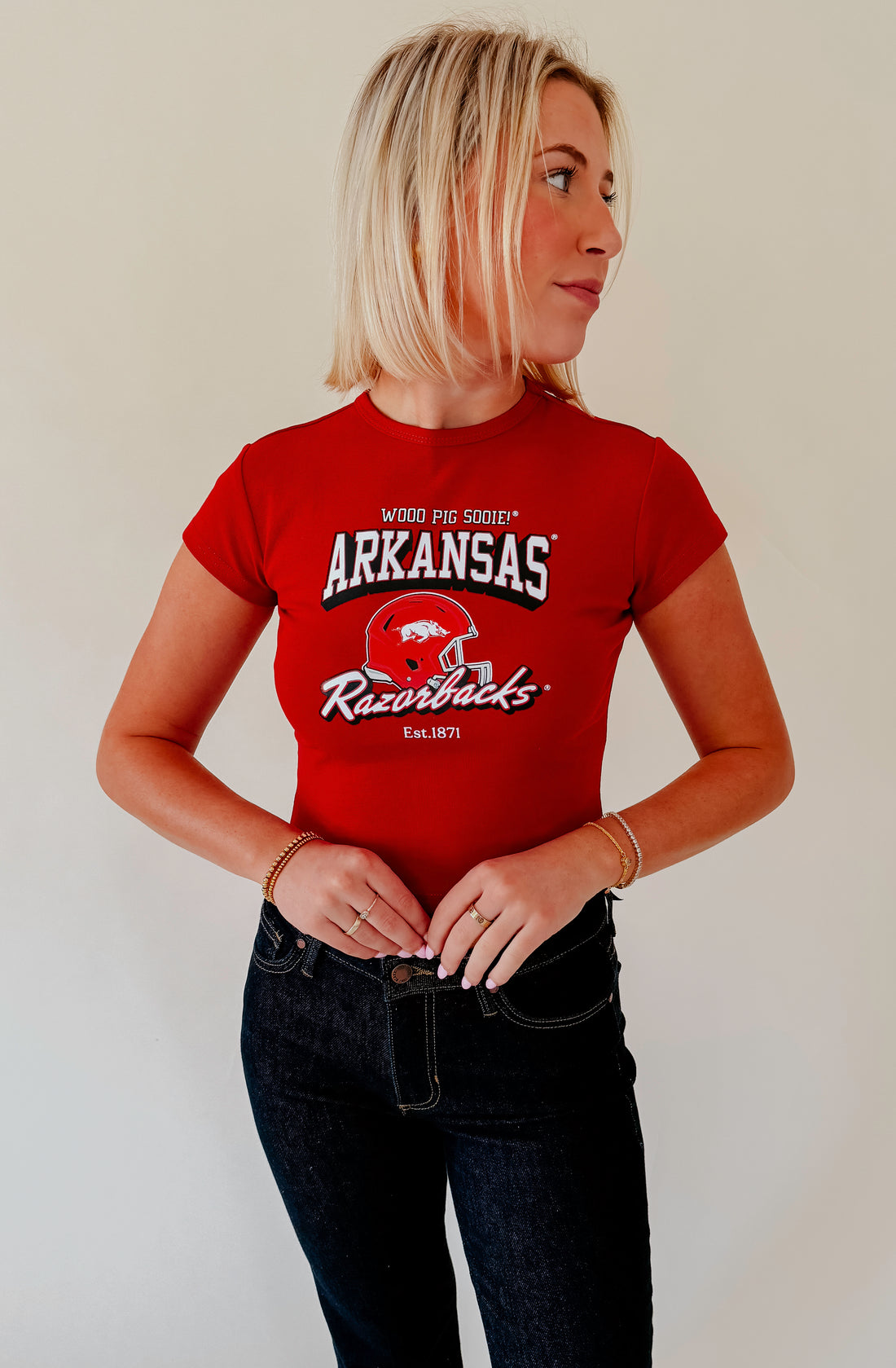 ARKANSAS HELMET BABY TEE