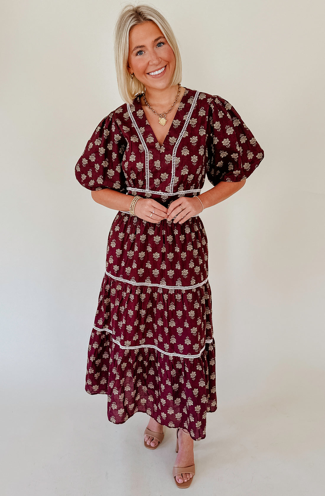 NO QUESTION ABOUT IT FLORAL MIDI DRESS
