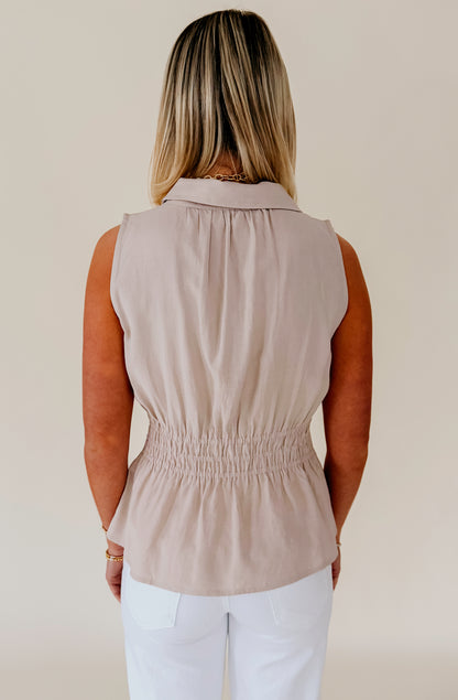 SUMMER BLEND BUTTONED TOP