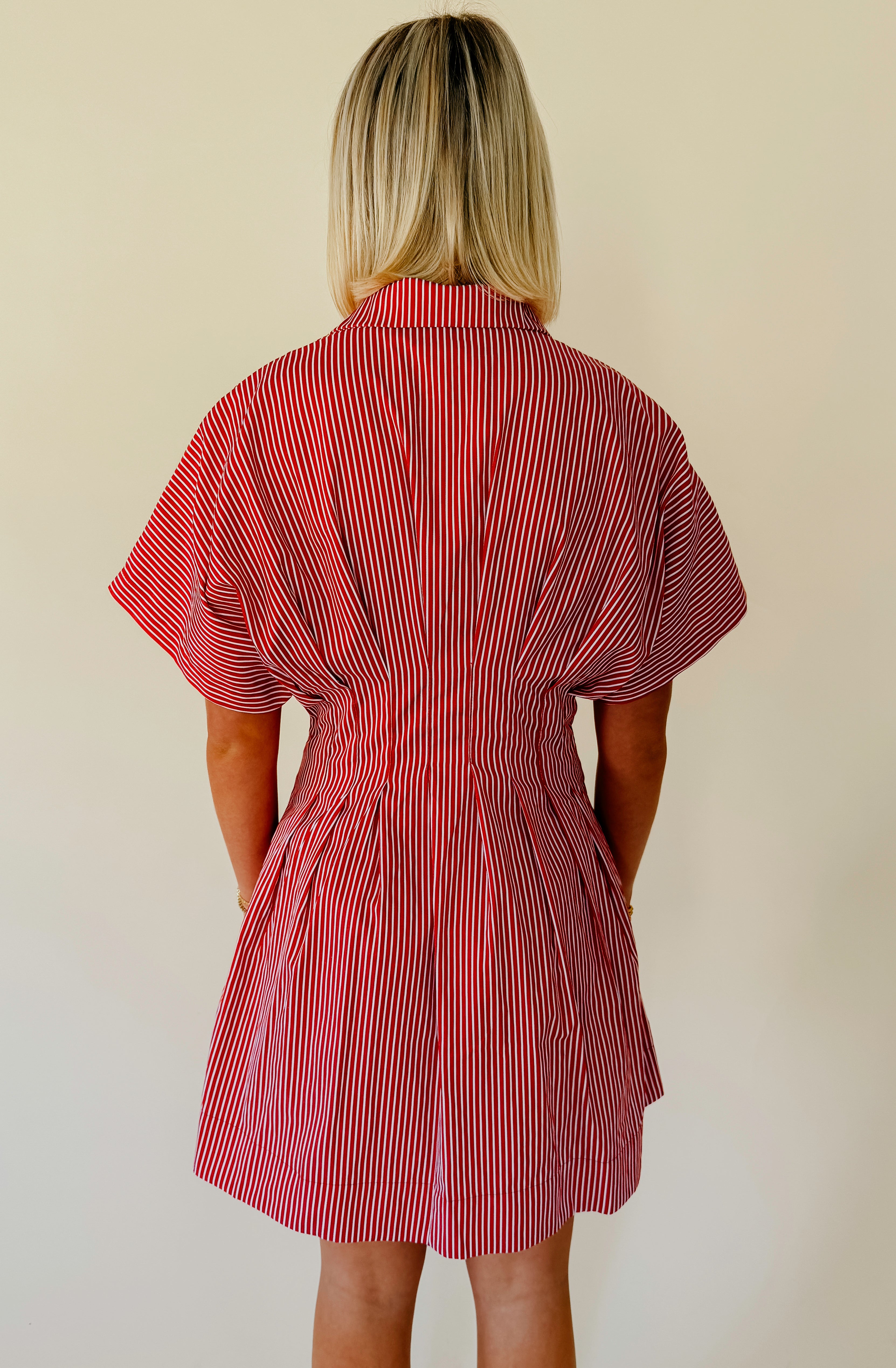 GAME TIME DECISION STRIPED DRESS