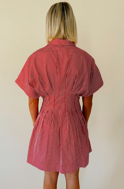 GAME TIME DECISION STRIPED DRESS